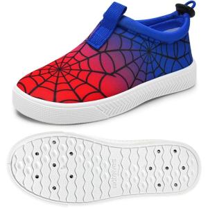 imageWateLves Toddler Water Shoes Kids Boys and Girls Quick Dry Water Sneakers Slip On Aqua Swim Shoes for Beach Daily WalkingRedBlue