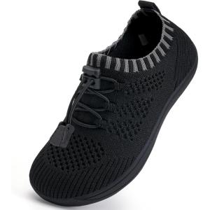 imageWateLves Water Shoes for Toddler Little Kid Minimalist Wide Barefoot Zero Drop Sole Splay Naturally Aqua Sneakers Boys GirlsDqBlack