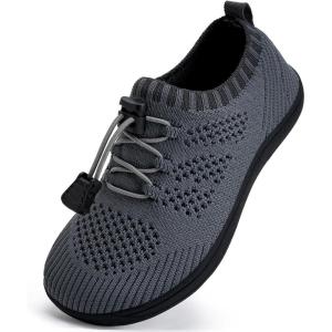 imageWateLves Water Shoes for Toddler Little Kid Minimalist Wide Barefoot Zero Drop Sole Splay Naturally Aqua Sneakers Boys GirlsDqDark Gray
