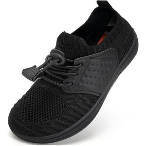 imageWateLves Water Shoes for Toddler Little Kid Minimalist Wide Barefoot Zero Drop Sole Splay Naturally Aqua Sneakers Boys GirlsYnBlack