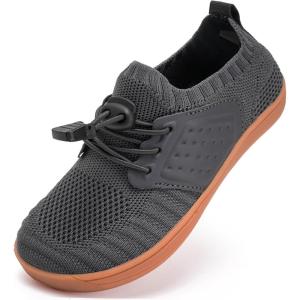 imageWateLves Water Shoes for Toddler Little Kid Minimalist Wide Barefoot Zero Drop Sole Splay Naturally Aqua Sneakers Boys GirlsYnDark Gray