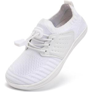 imageWateLves Water Shoes for Toddler Little Kid Minimalist Wide Barefoot Zero Drop Sole Splay Naturally Aqua Sneakers Boys GirlsYnWhite