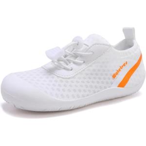 imageWateLves Wide Toddler Water Shoes Kids Barefoot Athletic Sneakers Girls Boys Quick Dry Aqua Socks for Beach Hiking Swim Kayak Sport Accessories Camping EssentialsWhite
