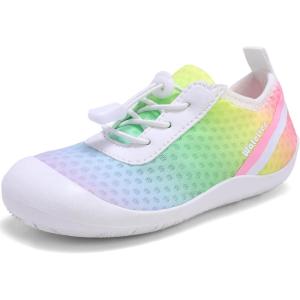 imageWateLves Wide Toddler Water Shoes Kids Barefoot Athletic Sneakers Girls Boys Quick Dry Aqua Socks for Beach Hiking Swim Kayak Sport Accessories Camping EssentialsColourful