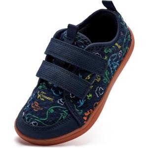 imageWateLves Wide Toddler Water Shoes Kids Barefoot Beach Swim Aqua Shoes Boys Girls Breathable Mesh Walking Hook and Loop SneakersDinosaur