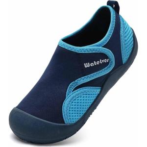 imageWateLves Wide Toddler Water Shoes Kids Quick Dry Barefoot Shoes Girls Boys Aqua Athletic Sneakers for Beach Hiking Swim Kayak Sport Accessories Camping EssentialsNavy Blue