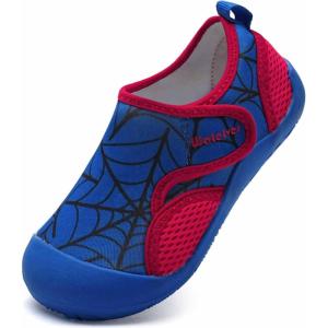imageWateLves Wide Toddler Water Shoes Kids Quick Dry Barefoot Shoes Girls Boys Aqua Athletic Sneakers for Beach Hiking Swim Kayak Sport Accessories Camping EssentialsBlue Red