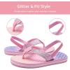 image:imageWateLves Girls amp Boys Kids Flip Flop summer Slide Sandals Slip on Suitable for Bath Shower Beach pool Little KidBig KidFish Scale Pink