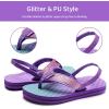 image:imageWateLves Girls amp Boys Kids Flip Flop summer Slide Sandals Slip on Suitable for Bath Shower Beach pool Little KidBig KidFish Scales Pink Purple