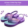 image:imageWateLves Girls amp Boys Kids Flip Flop summer Slide Sandals Slip on Suitable for Bath Shower Beach pool Little KidBig KidFish Scales Pink Purple