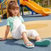 image:imageWateLves Girls amp Boys Kids Flip Flop summer Slide Sandals Slip on Suitable for Bath Shower Beach pool Little KidBig KidGlitter Green