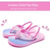 image:imageWateLves Girls amp Boys Kids Flip Flop summer Slide Sandals Slip on Suitable for Bath Shower Beach pool Little KidBig KidGrete Scales Pink
