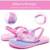 image:imageWateLves Girls amp Boys Kids Flip Flop summer Slide Sandals Slip on Suitable for Bath Shower Beach pool Little KidBig KidGrete Scales Pink