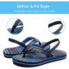 image:imageWateLves Girls amp Boys Kids Flip Flop summer Slide Sandals Slip on Suitable for Bath Shower Beach pool Little KidBig KidWavy Blue