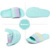 image:imageWateLves Girls amp Boys Slide Sandals Kids Summer Slippers Slip On for Outdoor Beach Pool Shower Little KidBig KidGlitter Green