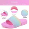 image:imageWateLves Girls amp Boys Slide Sandals Kids Summer Slippers Slip On for Outdoor Beach Pool Shower Little KidBig KidRainbow
