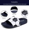 image:imageWateLves Girls amp Boys Slide Sandals Kids Summer Slippers Slip On for Outdoor Beach Pool Shower Little KidBig KidSoccer