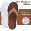 image:imageWateLves Kid Sport Flip Flops Unisex Boys Girls Thong Sandals Casual Sandal Shoes for Beach Swimming PoolPu Brown