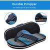image:imageWateLves Kids Flip Flops Boys Girls Sandals Youth Big Kid Summer Slip on Thong Slide Sandals for Beach Pool Shower LittleBig KidBlackBlue Stripes