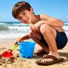 image:imageWateLves Kids Flip Flops Boys Girls Sandals Youth Big Kid Summer Slip on Thong Slide Sandals for Beach Pool Shower LittleBig KidBrownGreen