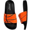 image:imageWateLves Girls amp Boys Slide Sandals Kids Summer Slippers Slip On for Outdoor Beach Pool Shower Little KidBig KidBasketball