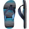 image:imageWateLves Kids Flip Flops Boys Girls Sandals Youth Big Kid Summer Slip on Thong Slide Sandals for Beach Pool Shower LittleBig KidBlackBlue Stripes