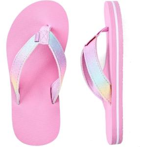 image:imageWateLves Girls Flip Flops Toddler Boys Girls NonSlip Sport Sandals for Beach Swim PoolLittle KidBig KidGlitter Pink