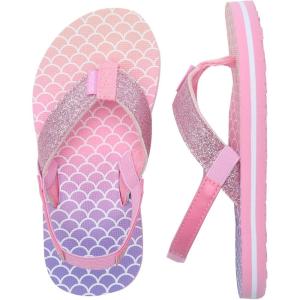 image:imageWateLves Girls amp Boys Kids Flip Flop summer Slide Sandals Slip on Suitable for Bath Shower Beach pool Little KidBig KidFish Scale Pink