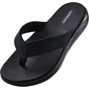 image:imageWateLves Kid Sport Flip Flops Unisex Boys Girls Thong Sandals Casual Sandal Shoes for Beach Swimming PoolPu Black