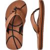 image:imageWateLves Girls Flip Flops Toddler Boys Girls NonSlip Sport Sandals for Beach Swim PoolLittle KidBig KidBrown Basketball