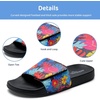 image:imageWateLves Kids Slide Sandals Boys Comfortable SlipOn Sandals Youth Big Kids Summer Slippers for Beach Pool Shower LittleBig KidColorful Leaves