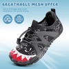 image:imageWateLves ToddlerLittleBigKid Water Shoes Wide Barefoot Aqua Athletic Sneakers Girls Boys Hiking Beach Swim Fast Dry Shoes Builtin Heel GripsGray Shark