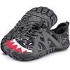 image:imageWateLves ToddlerLittleBigKid Water Shoes Wide Barefoot Aqua Athletic Sneakers Girls Boys Hiking Beach Swim Fast Dry Shoes Builtin Heel GripsGray Shark