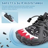 image:imageWateLves ToddlerLittleBigKid Water Shoes Wide Barefoot Aqua Athletic Sneakers Girls Boys Hiking Beach Swim Fast Dry Shoes Builtin Heel GripsGray Shark