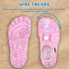 image:imageWateLves ToddlerLittleBigKid Water Shoes Wide Barefoot Aqua Athletic Sneakers Girls Boys Hiking Beach Swim Fast Dry Shoes Builtin Heel GripsPink Stars