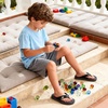 image:imageWateLves Youth Big Kids Flip Flops Boys Sandals Summer Thong Slide Sandals for Beach Pool ShowerDark Grey