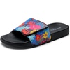 image:imageWateLves Kids Slide Sandals Boys Comfortable SlipOn Sandals Youth Big Kids Summer Slippers for Beach Pool Shower LittleBig KidColorful Leaves
