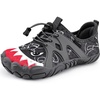 image:imageWateLves ToddlerLittleBigKid Water Shoes Wide Barefoot Aqua Athletic Sneakers Girls Boys Hiking Beach Swim Fast Dry Shoes Builtin Heel GripsGray Shark
