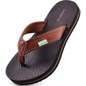 image:imageWateLves Youth Big Kids Flip Flops Boys Sandals Summer Thong Slide Sandals for Beach Pool ShowerCaramel