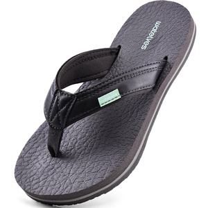 image:imageWateLves Youth Big Kids Flip Flops Boys Sandals Summer Thong Slide Sandals for Beach Pool ShowerDark Grey