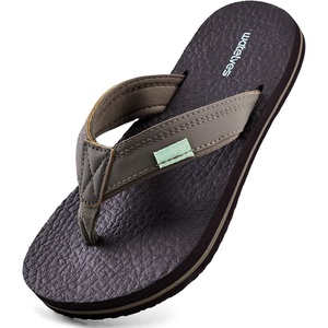 image:imageWateLves Youth Big Kids Flip Flops Boys Sandals Summer Thong Slide Sandals for Beach Pool ShowerOlive Green